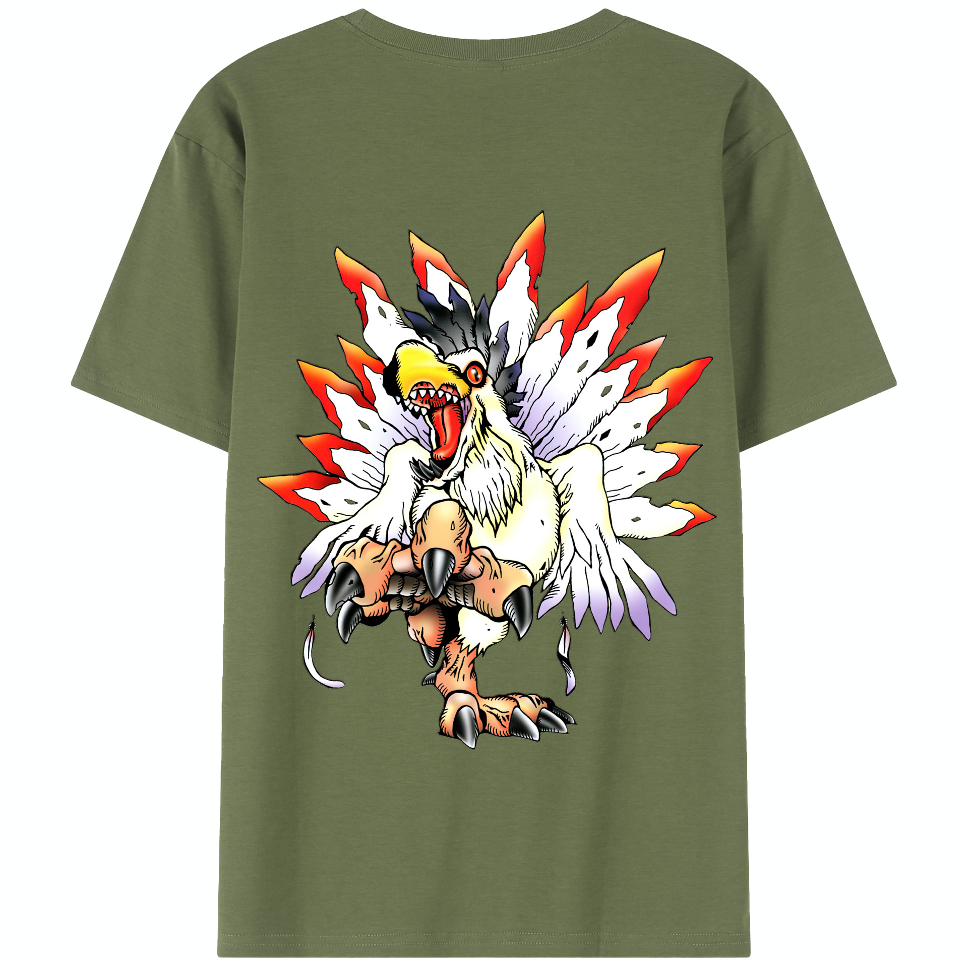 （画像用） Digimon デジタルモンスター/デジモン 綿100％半袖Tシャツ（背面プリント）